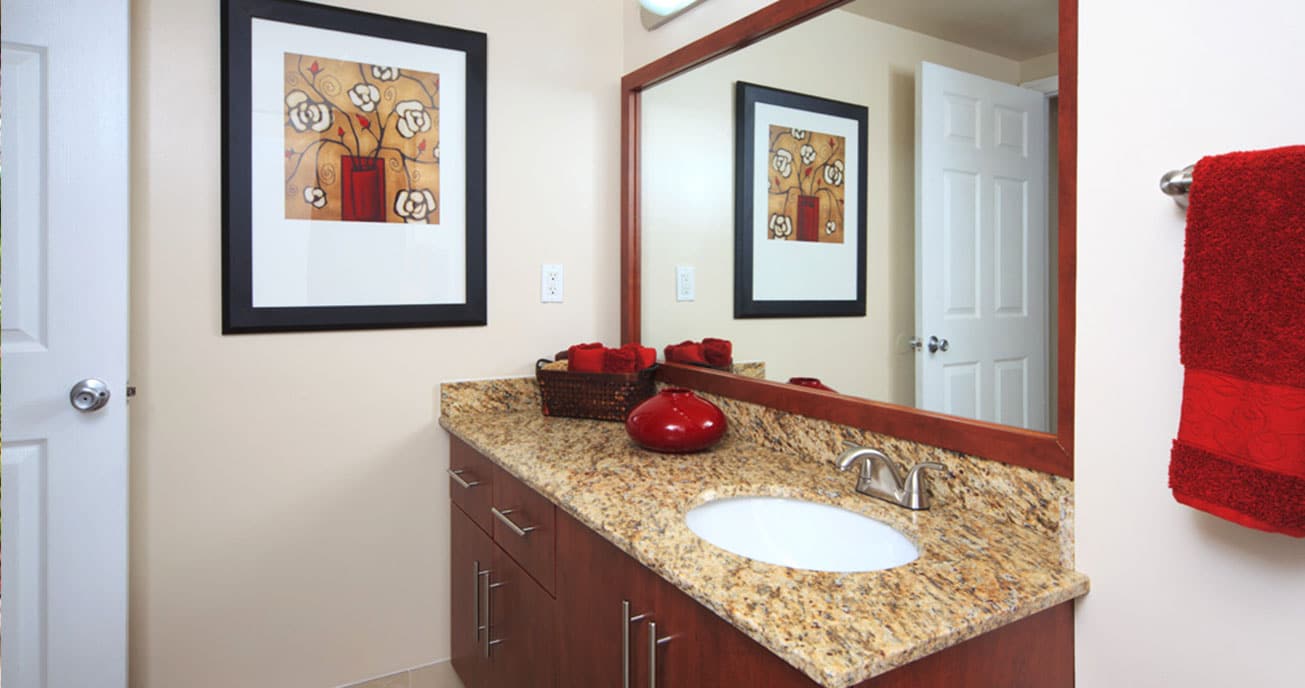 bathroom sink with mirror, marquesa, pembroke pines fl