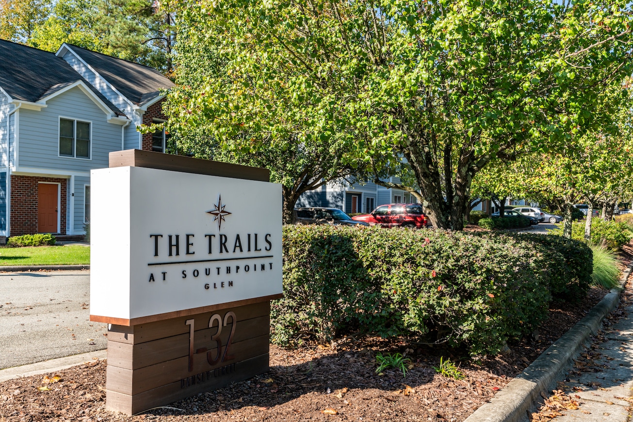 signage for the trails, southpoint glen, durham nc