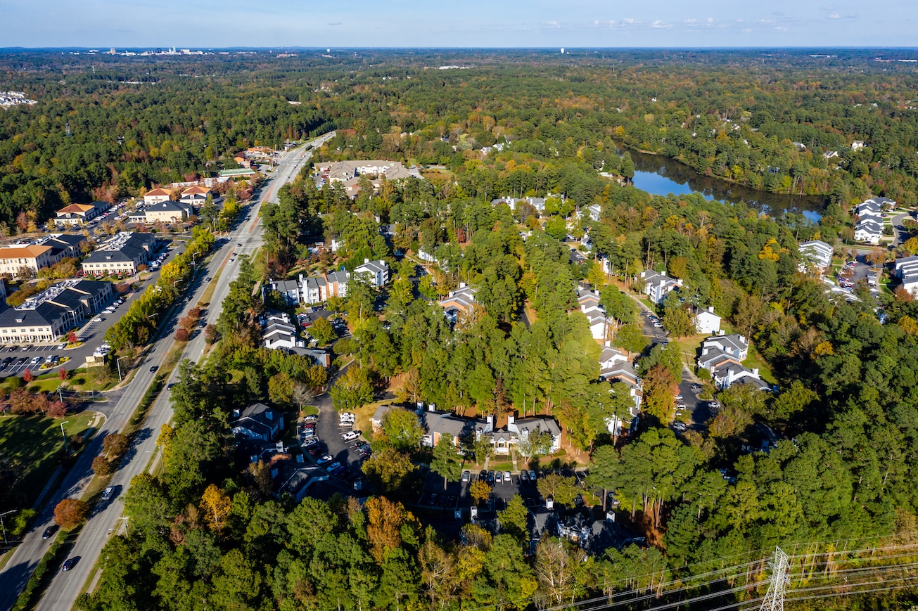 exterior shot of neighborhood, southpoint glen, durham nc